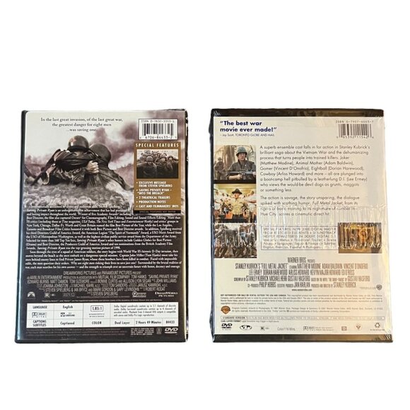 Saving Private Ryan (Spielberg) & NWT Full Metal Jacket (Kubrick) 2-DVD Bundle - Picture 2 of 6